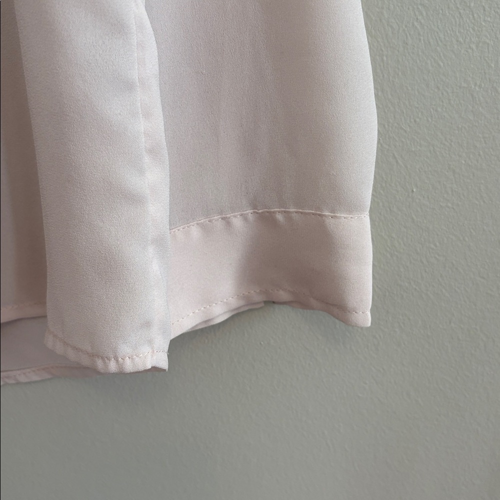 Frenchi Blush Pink Sheer Blouse - Picture 5 of 7